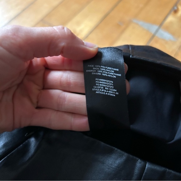 Aritzia Wilfred Porto Black Faux Leather Straight Leg Pants - Picture 6 of 7